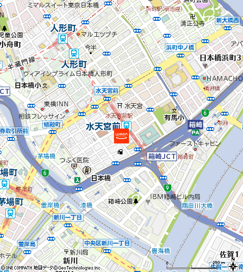 まいばすけっと日本橋蛎殻町店付近の地図